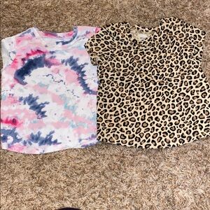Old Navy Tie-Dye and Leopard Print Kids Tees
